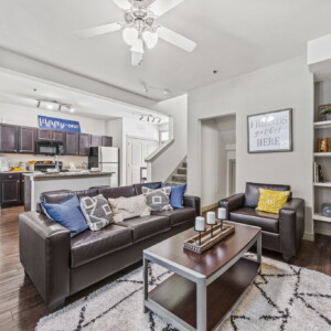 downstairs living and kitchen