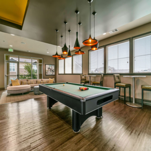Billiard Table in Game Room View 2